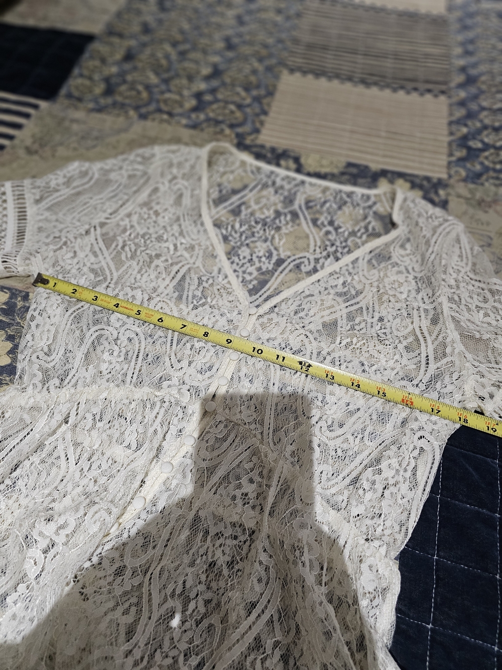 Shyanne Ivory Lace Button-Front Maxi Dress, NWT - Picture 8 of 15